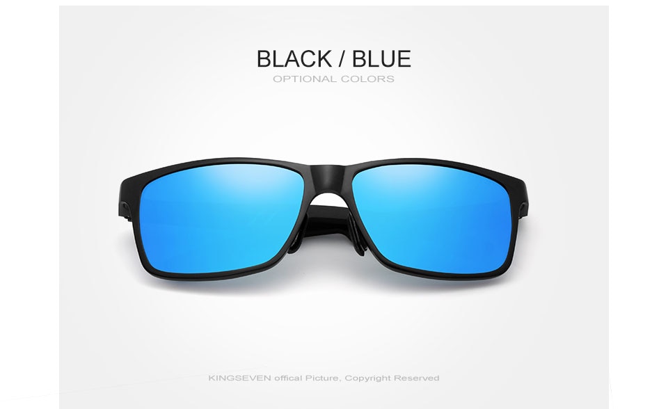 KINGSEVEN Men's Polarized Sunglasses Full Frame Aluminum Material Driving Glasses Eyewear Shades For Men Oculos masculino